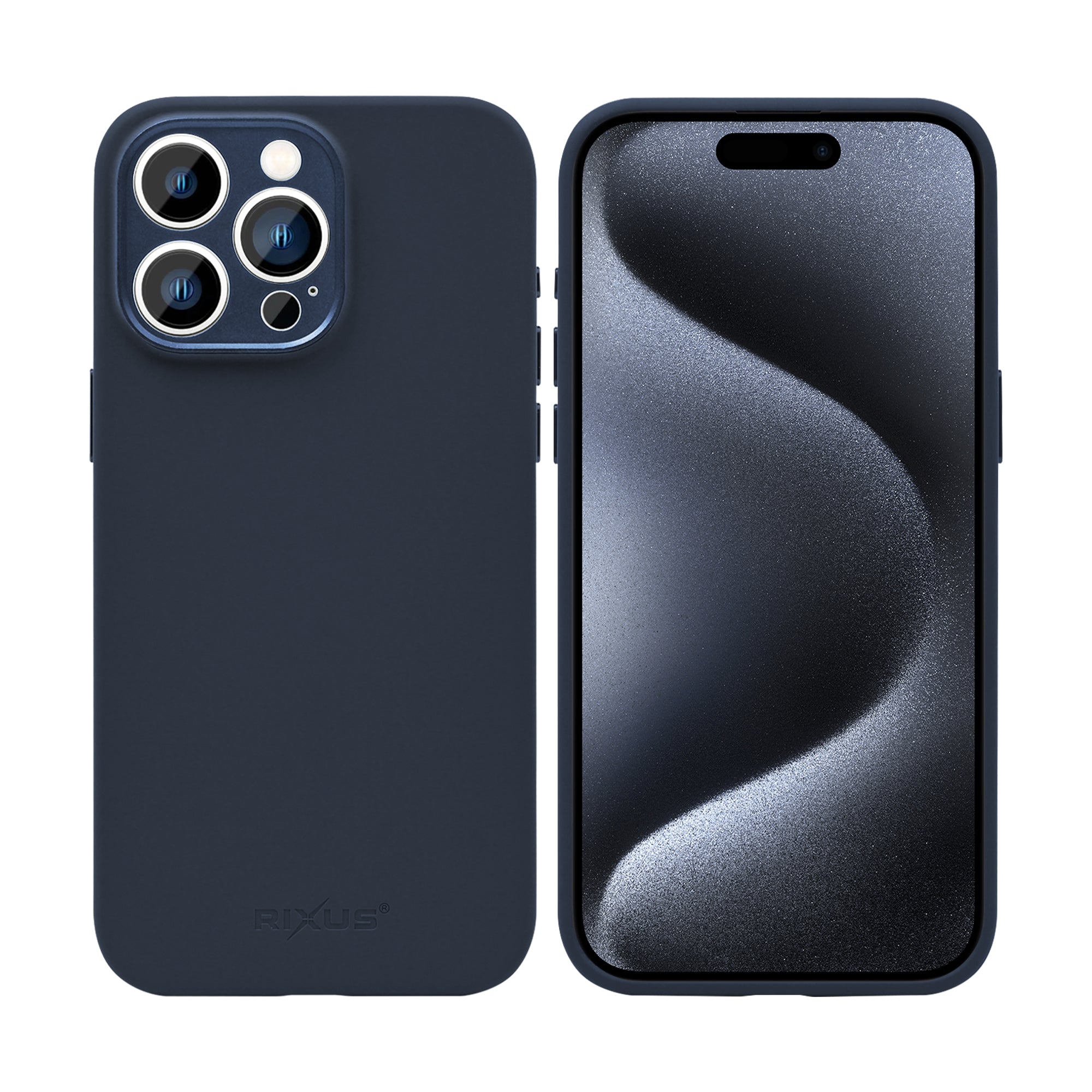 Rixus ProShield Case For Apple iPhone 15 Pro Dark Blue