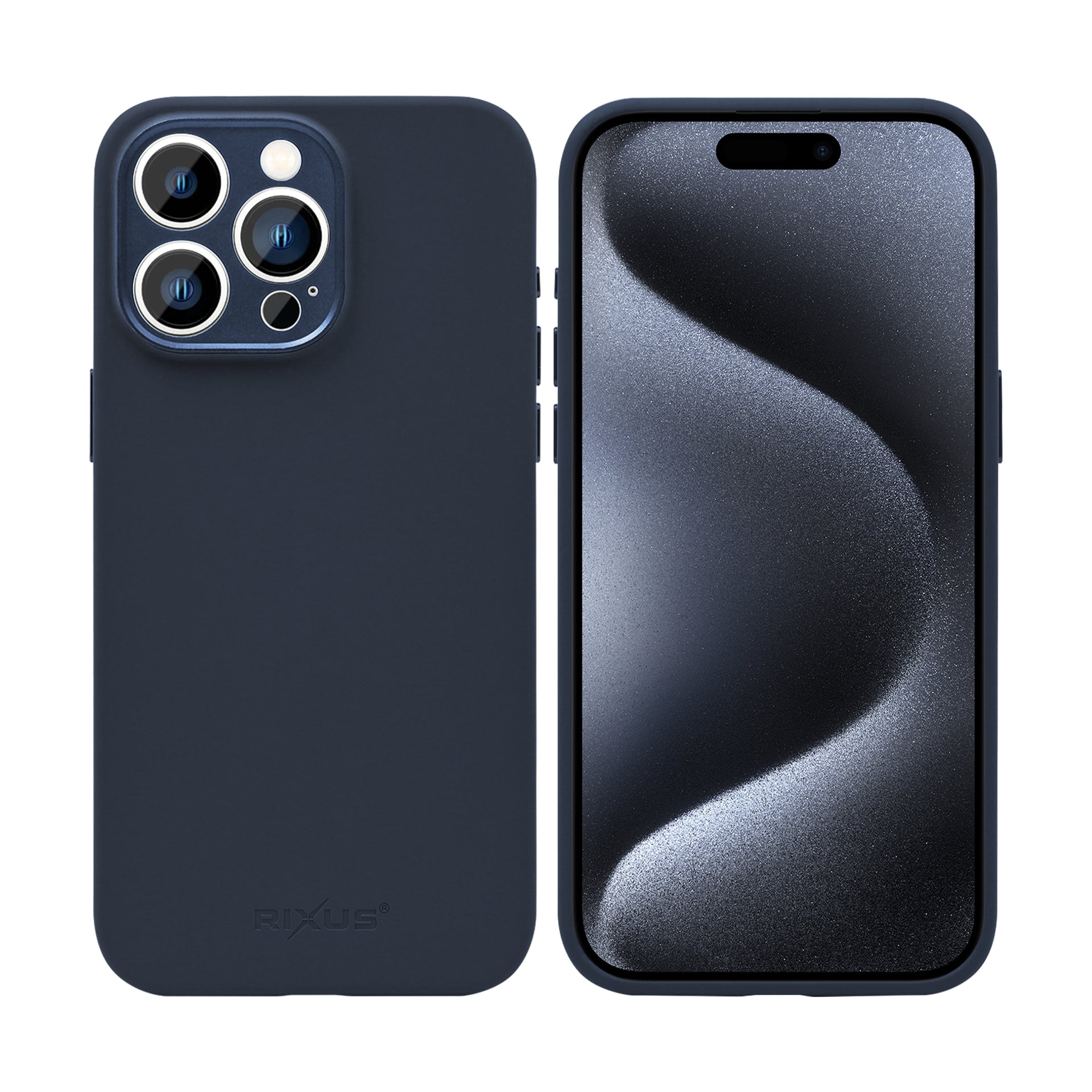 Rixus ProShield Case For Apple iPhone 15 Pro Max Dark Blue