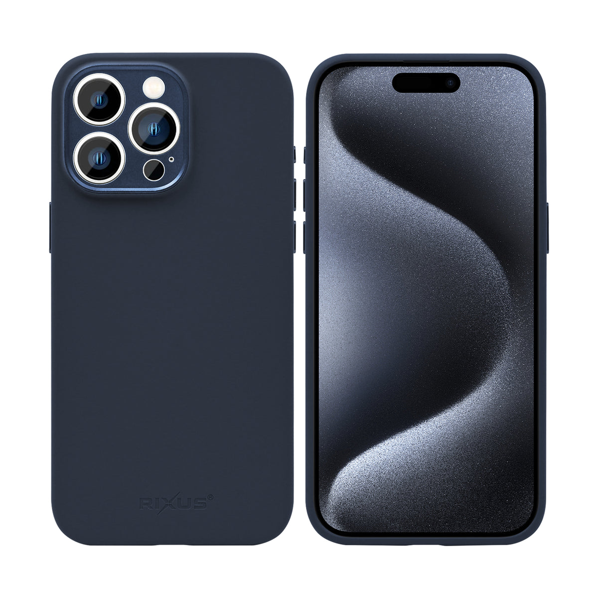 Rixus ProShield Case For Apple iPhone 15 Pro Max Dark Blue
