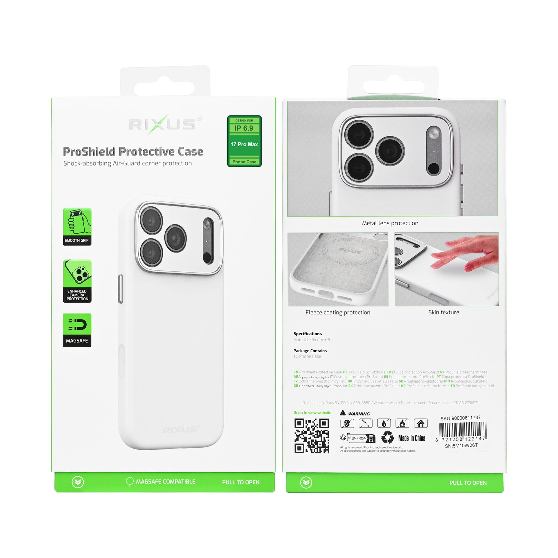 Rixus ProShield Case For Apple iPhone 17 Pro Max White