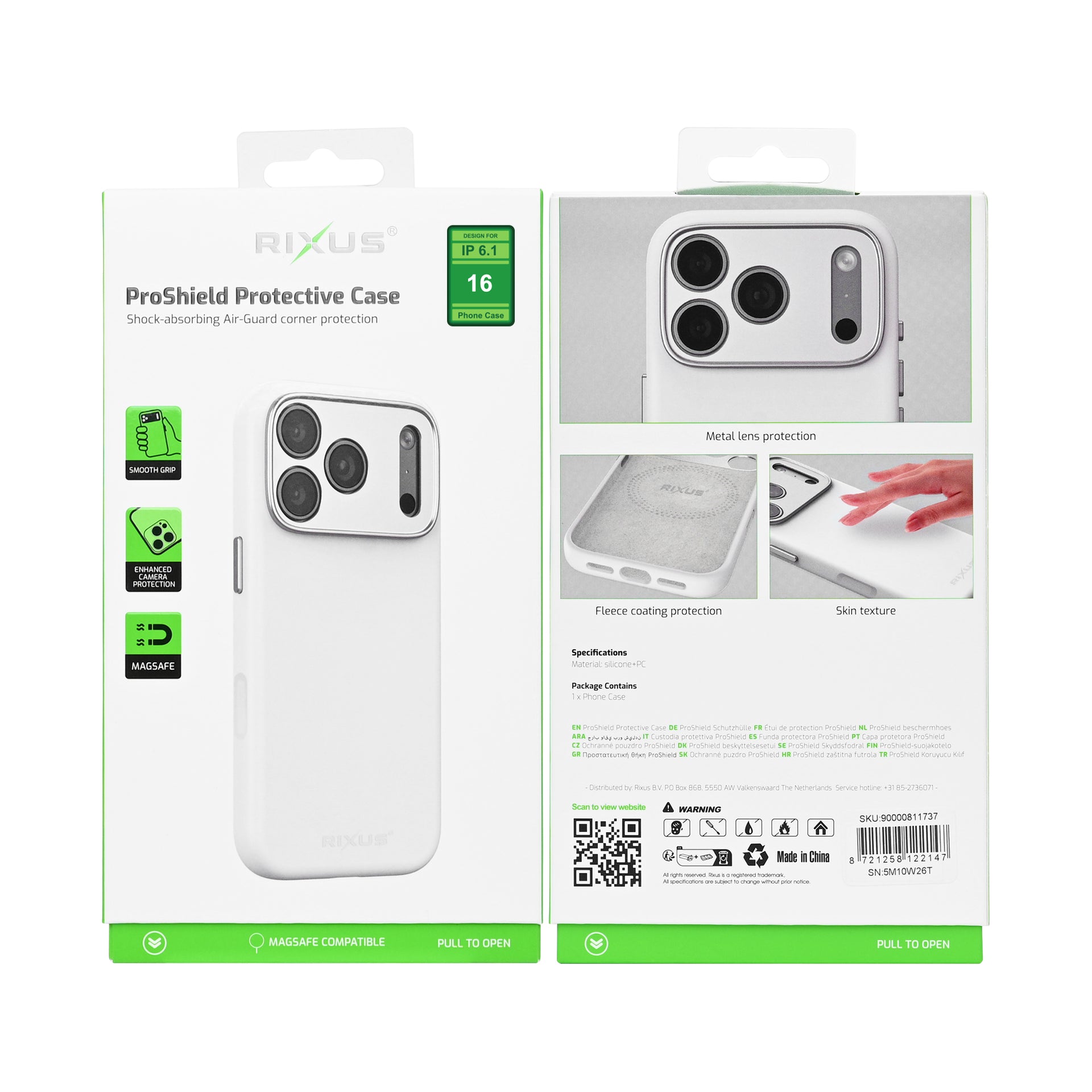 Rixus ProShield Case For Apple iPhone 16 White