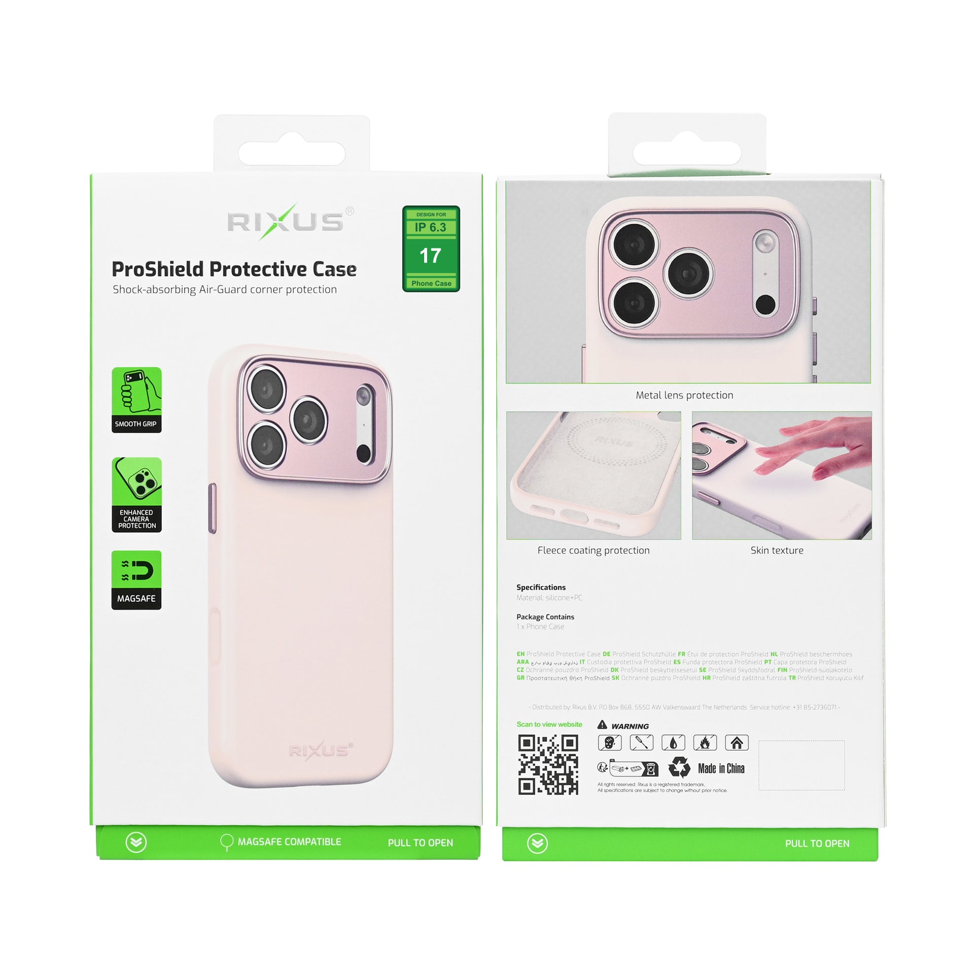 Rixus ProShield Case For Apple iPhone 17 Pink