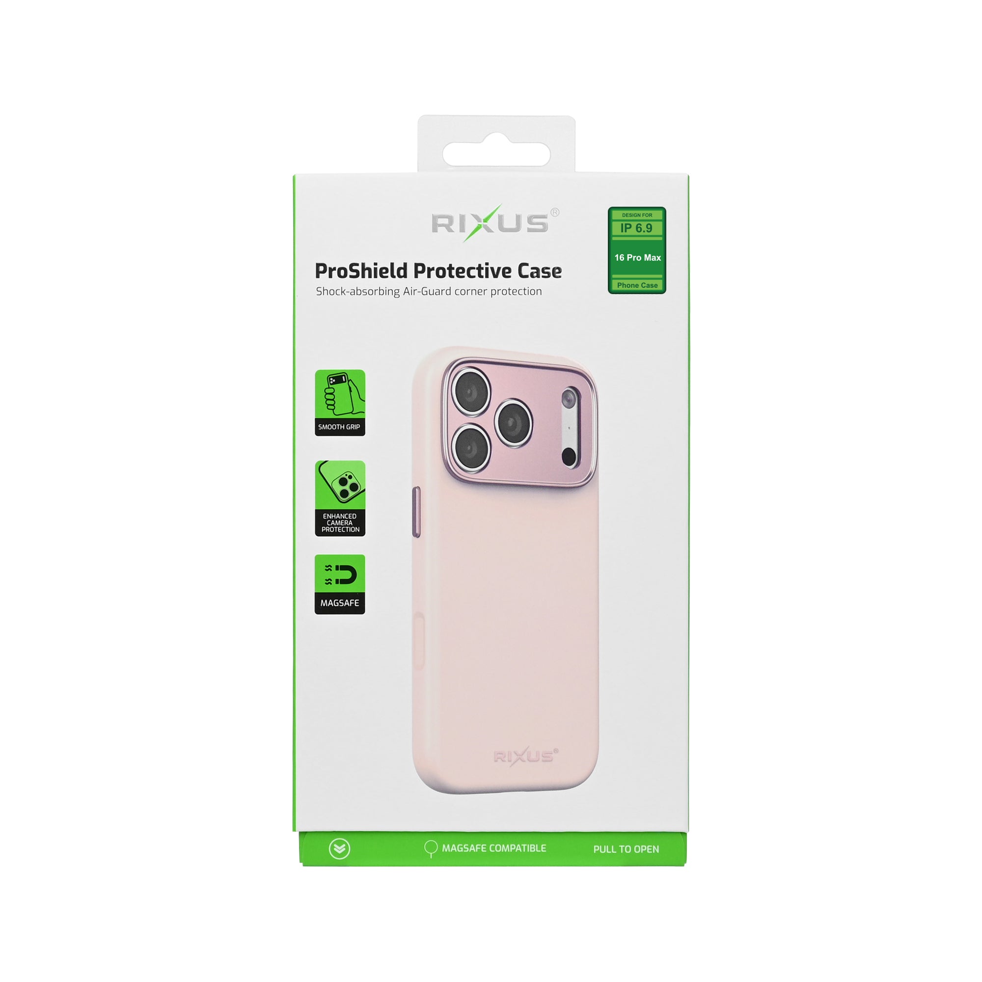 Rixus ProShield Case For Apple iPhone 16 Pro Max Pink