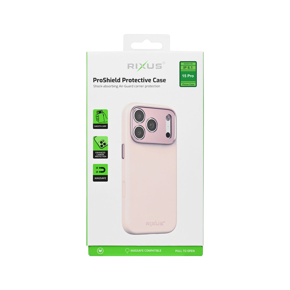 Rixus ProShield Case For Apple iPhone 15 Pro Pink