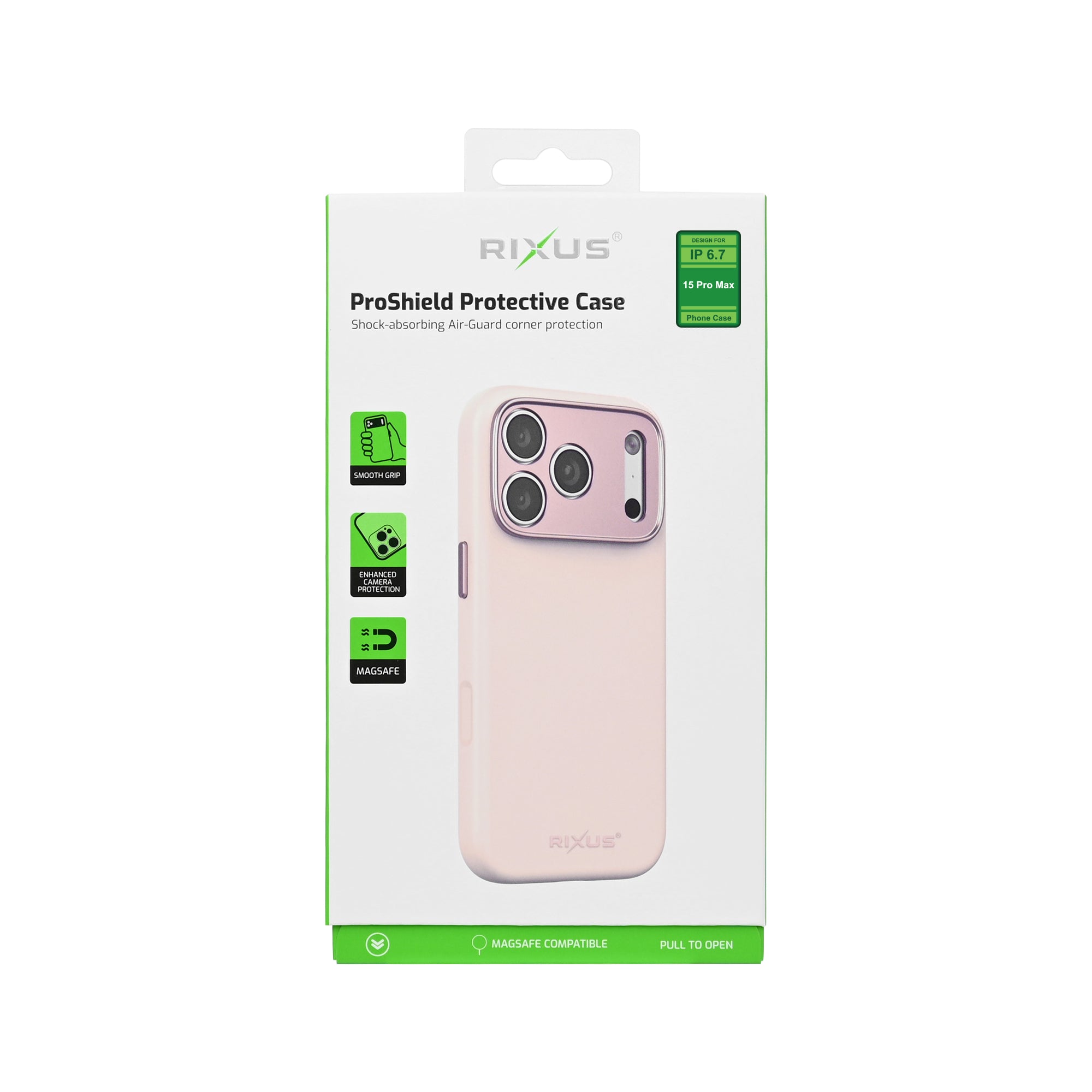 Rixus ProShield Case For Apple iPhone 15 Pro Max Pink