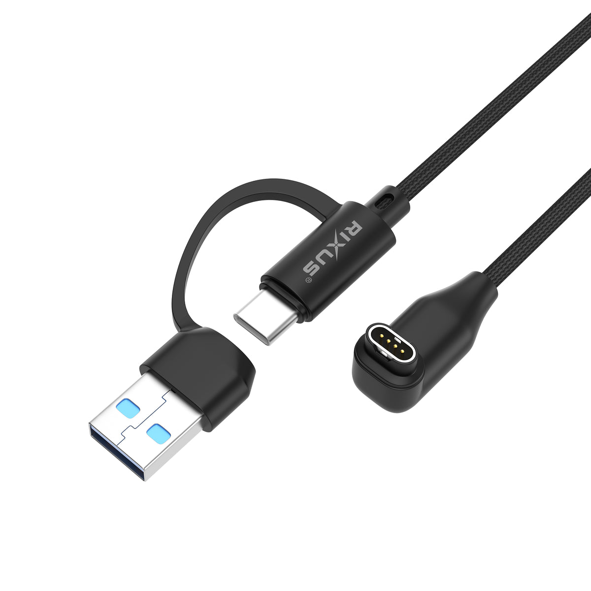Rixus RXGM02 Charging Cable For Garmin Smart Watch 1m Black