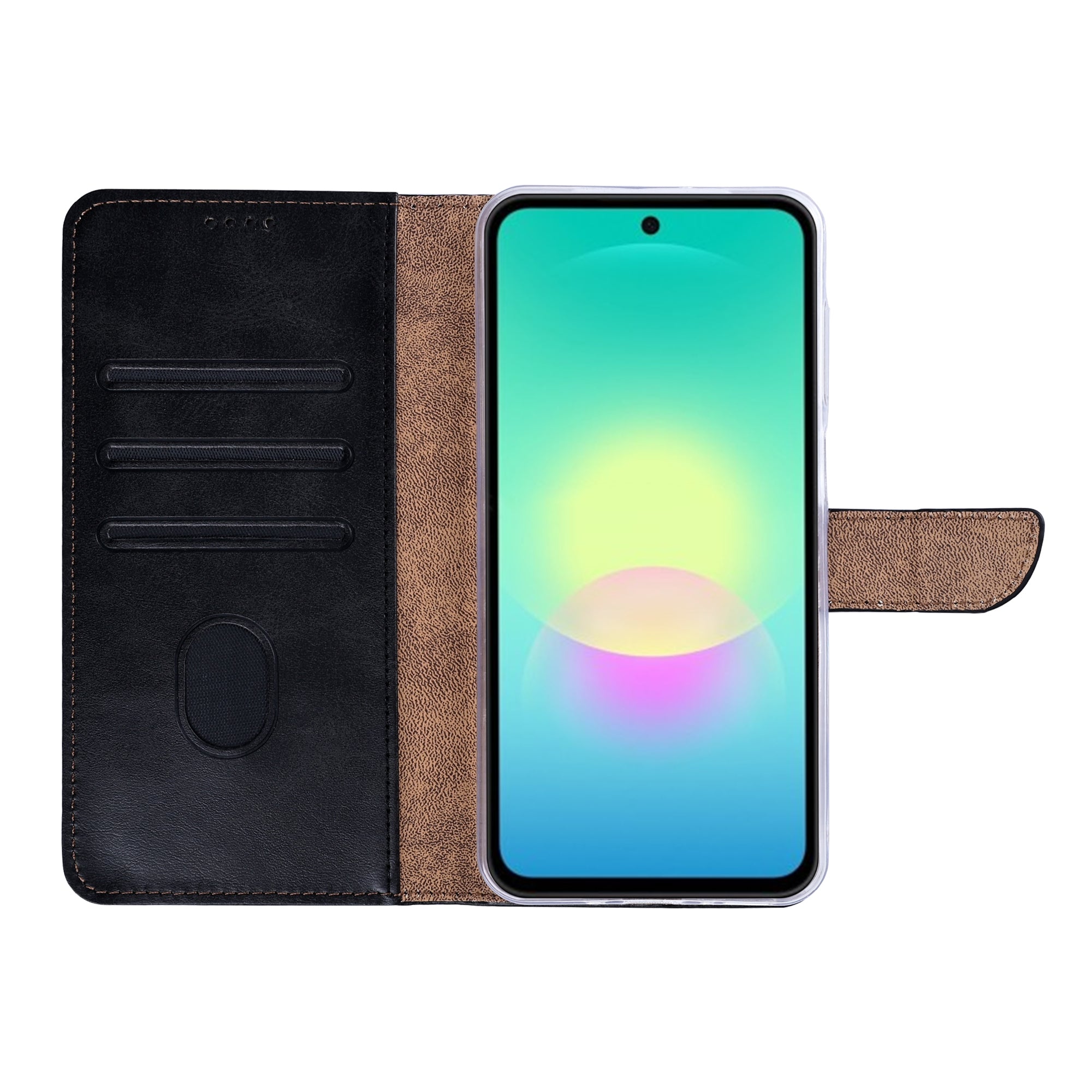 Rixus Bookcase For Samsung Galaxy A27 Black