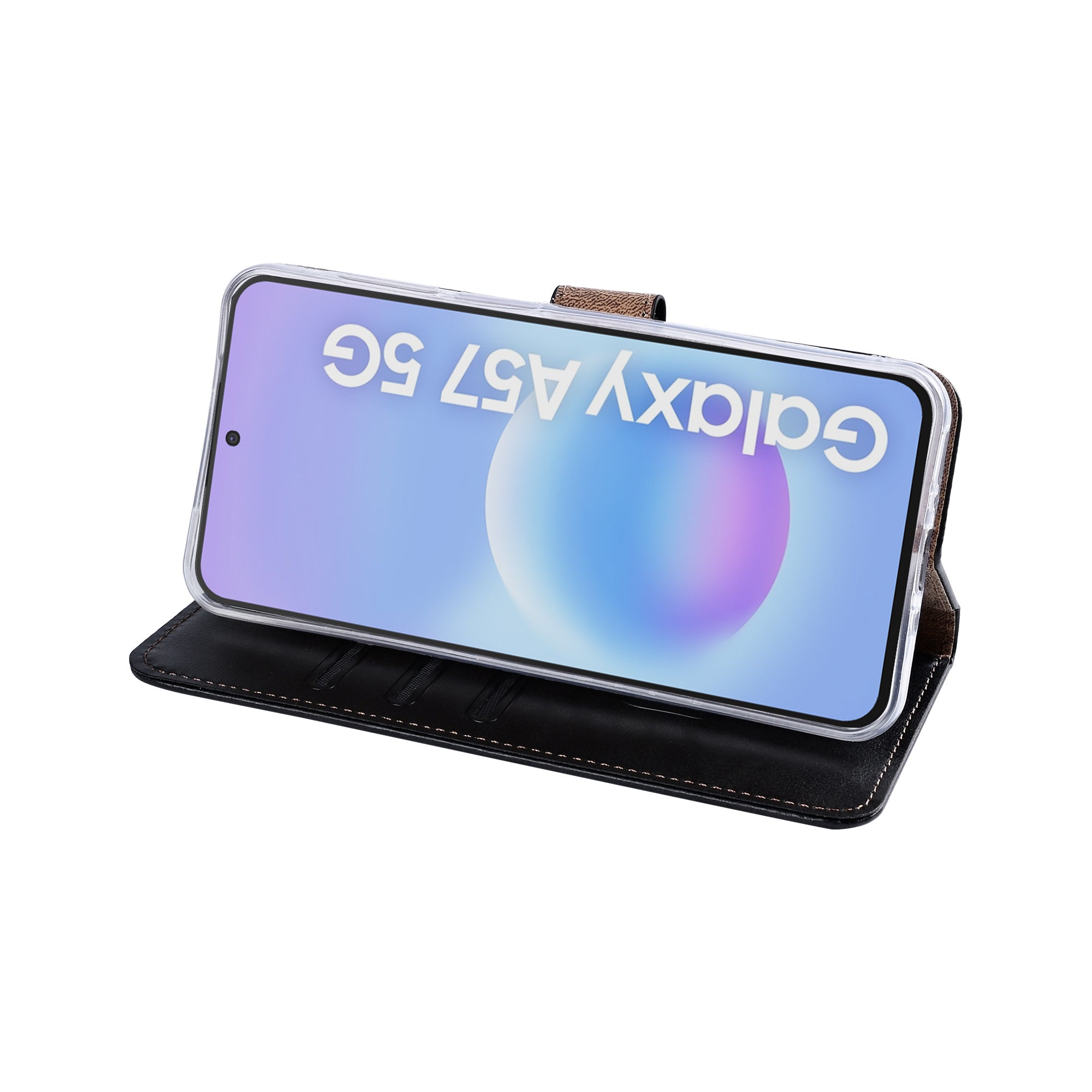 Rixus Bookcase For Samsung Galaxy A57 Black