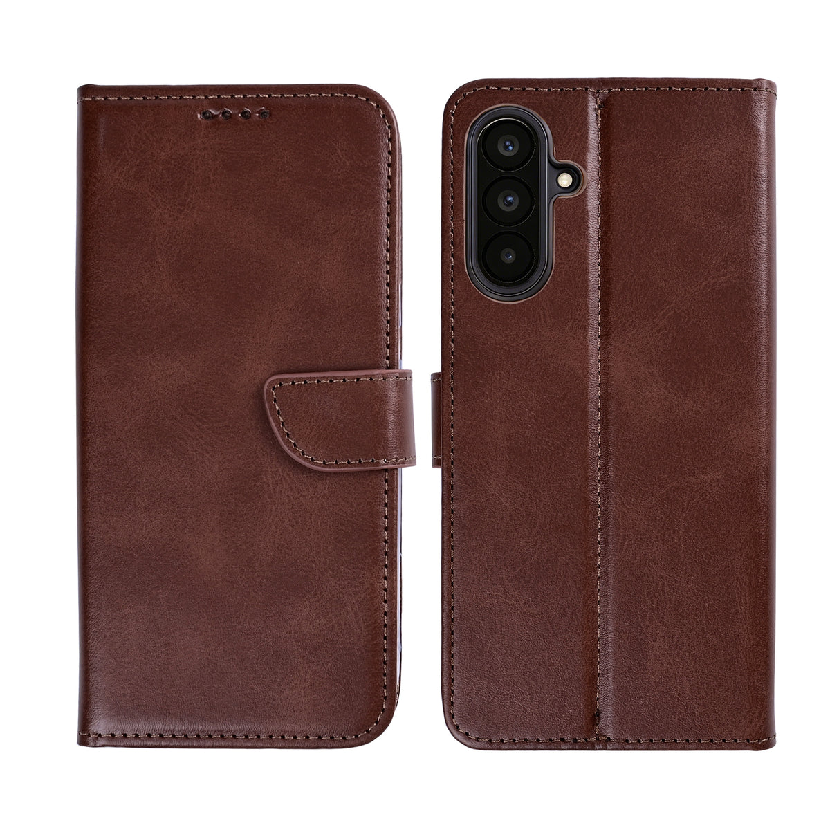 Rixus Bookcase For Samsung Galaxy A57 Brown