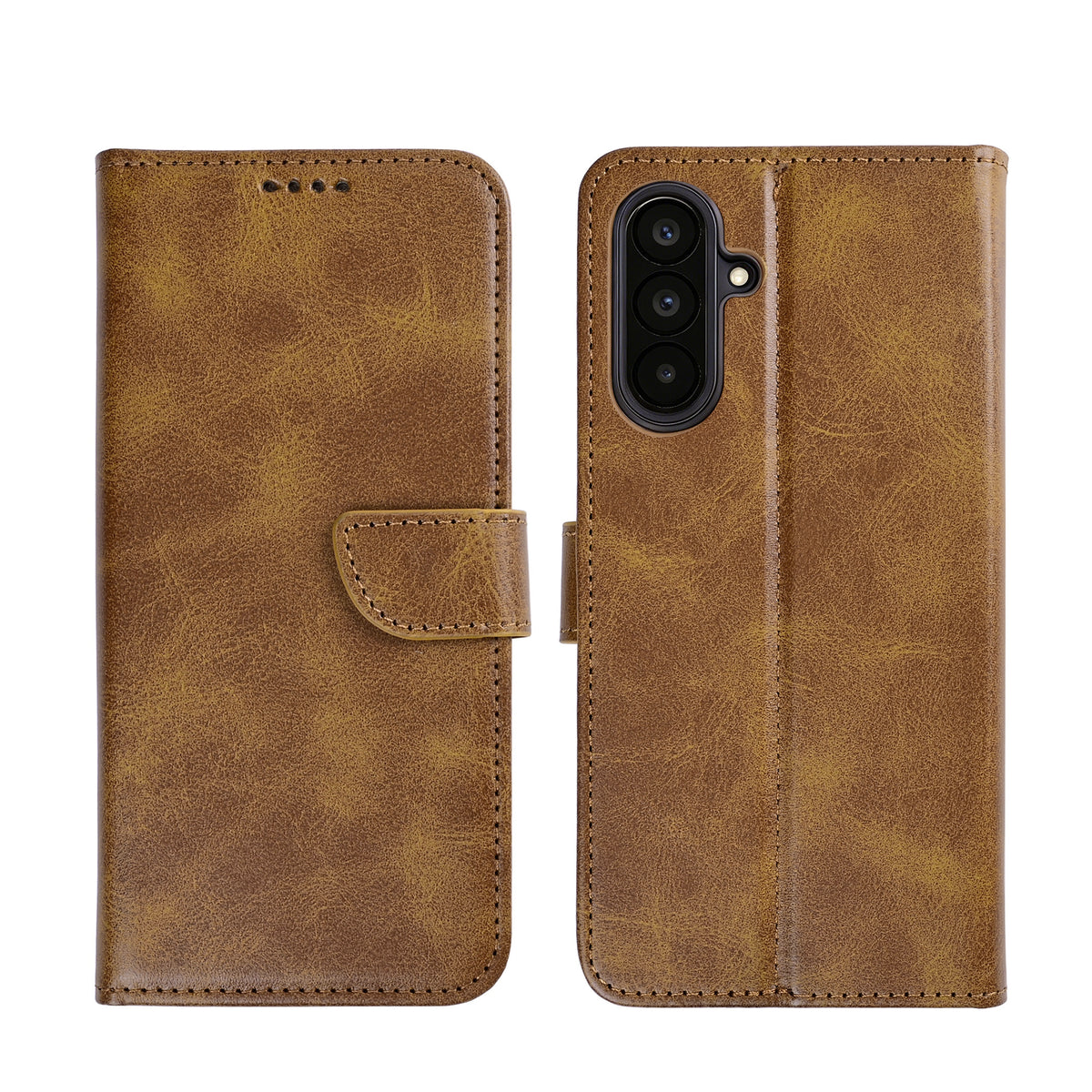 Rixus Bookcase For Samsung Galaxy A57 Light Brown
