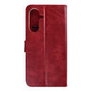 Rixus Bookcase For Samsung Galaxy A57 Dark Red