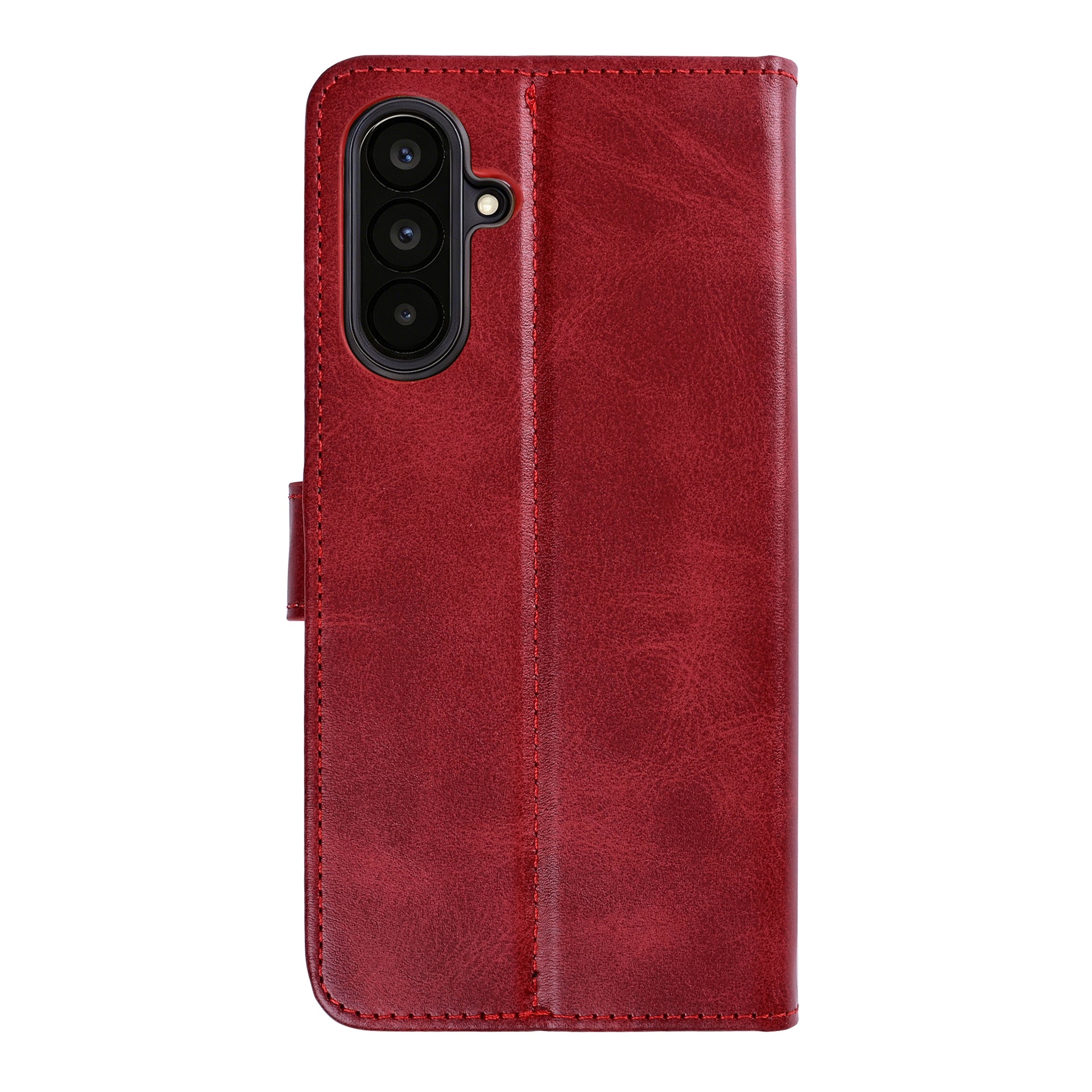 Rixus Bookcase For Samsung Galaxy A57 Dark Red