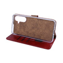 Rixus Bookcase For Samsung Galaxy A57 Dark Red