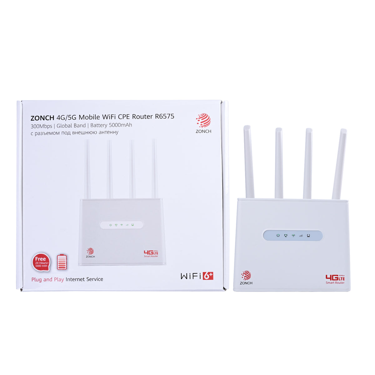 ZONCH R6575 CPE WiFi Router With Light White