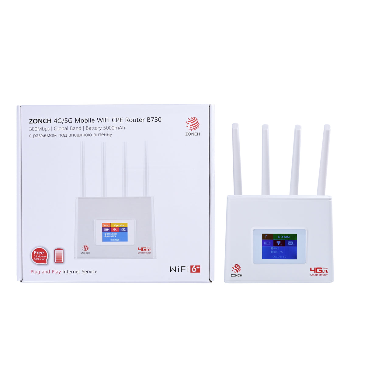 ZONCH B730 CPE WiFi Router With Screen White