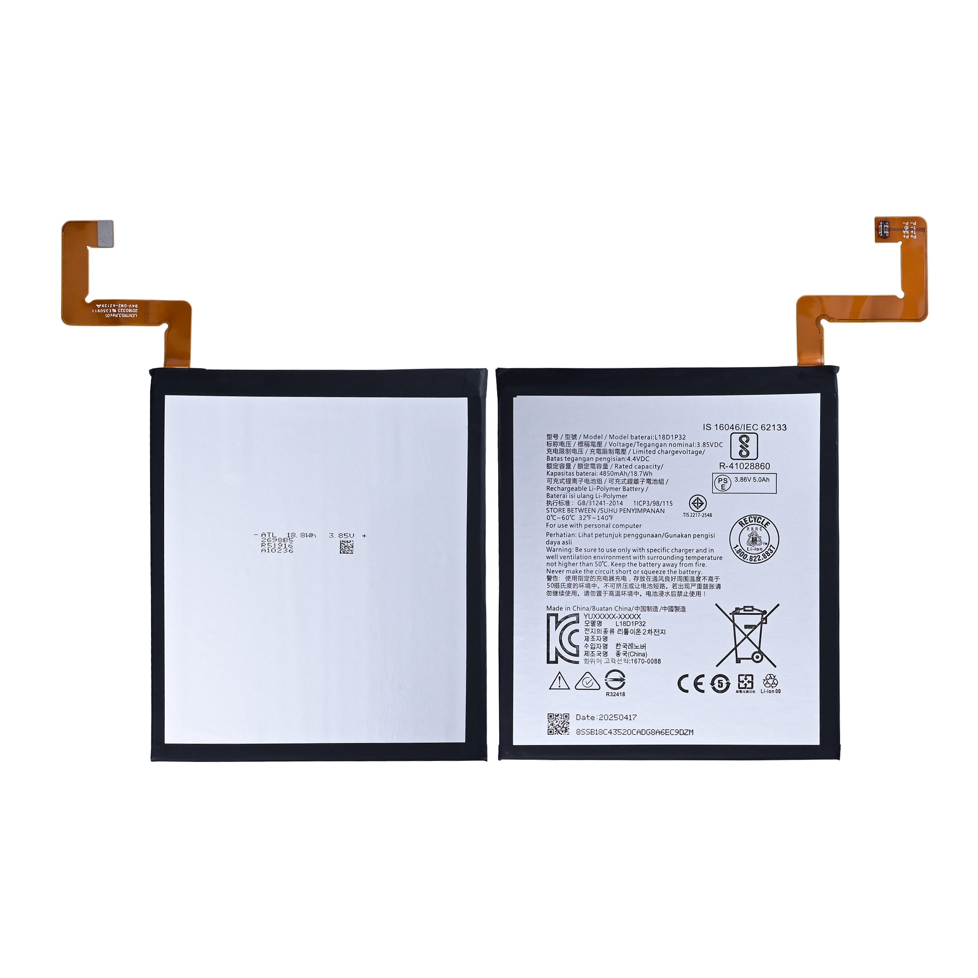 Lenovo Tab M10 10.6 inch (2023) TB-X605F Battery L18D1P32 OEM