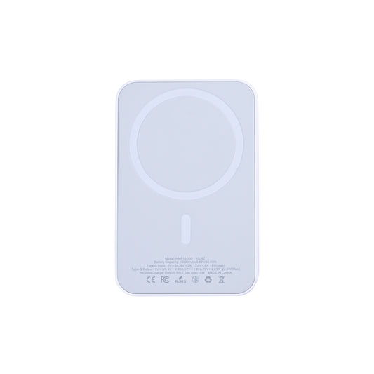 For Apple iPhone 12, 13, 14, 15, 16, 17 Series Battery Pack Magnetic Charging 15W 10000mAh White