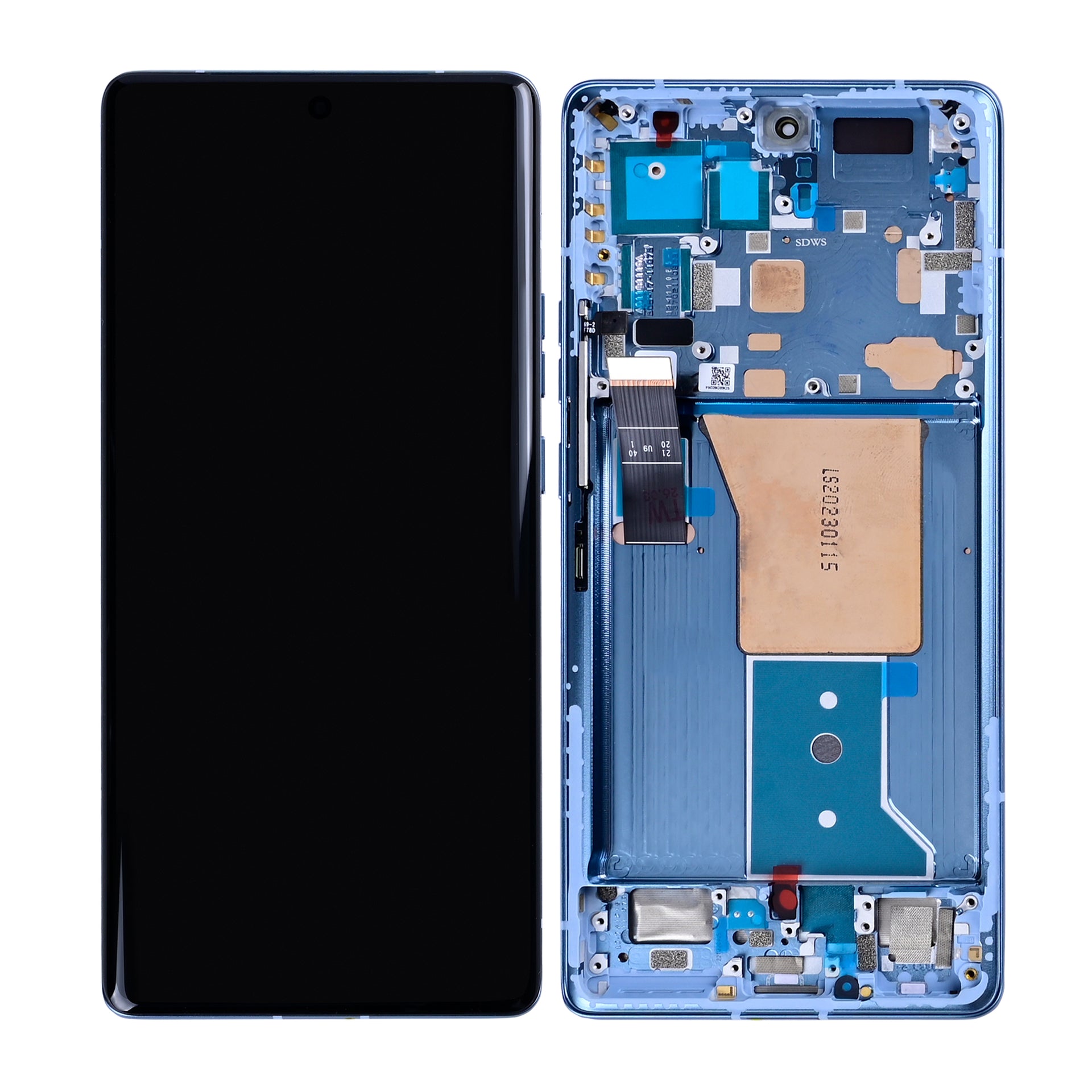 Motorola Edge 40 Pro, Moto X40  Display And Digitizer With Frame Lunar Blue OEM