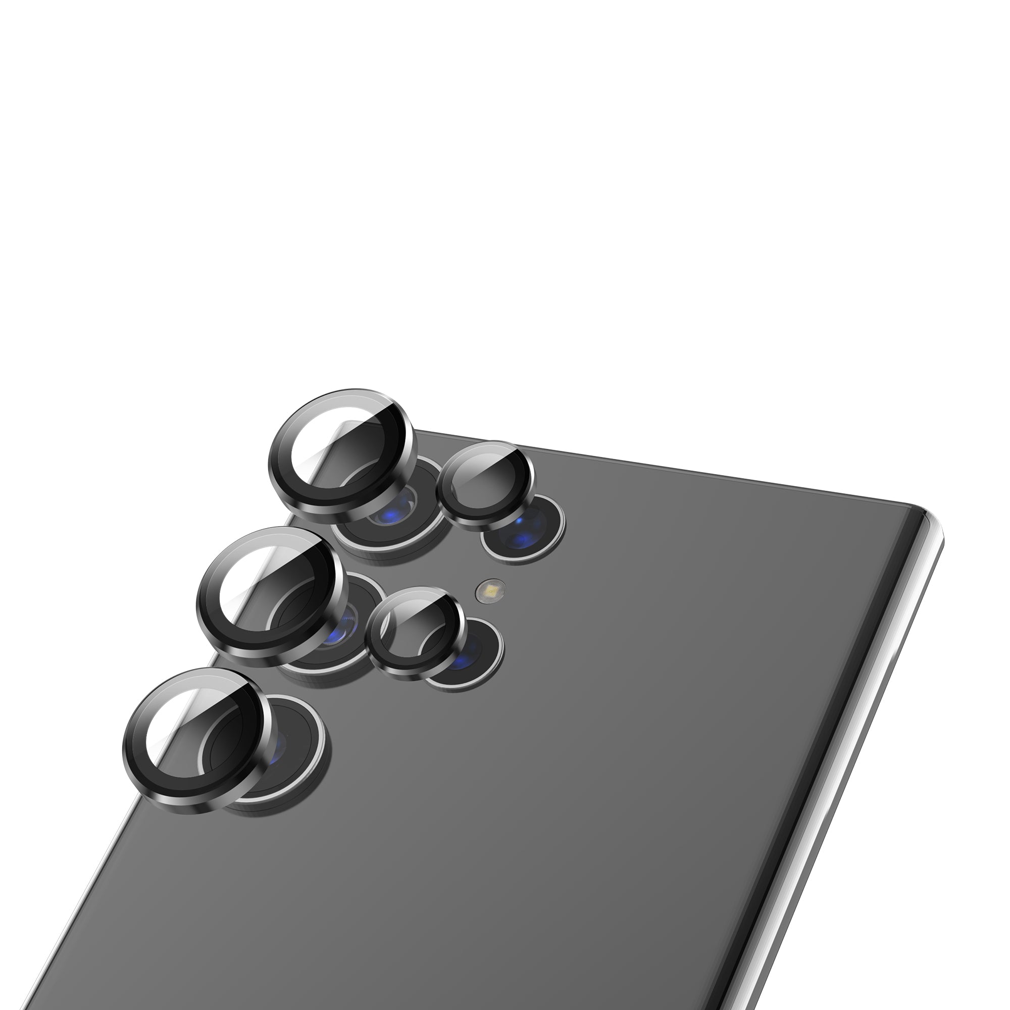 Rixus Metal Shield Camera Tempered Glass For Samsung Galaxy S26 Ultra Silver Shadow