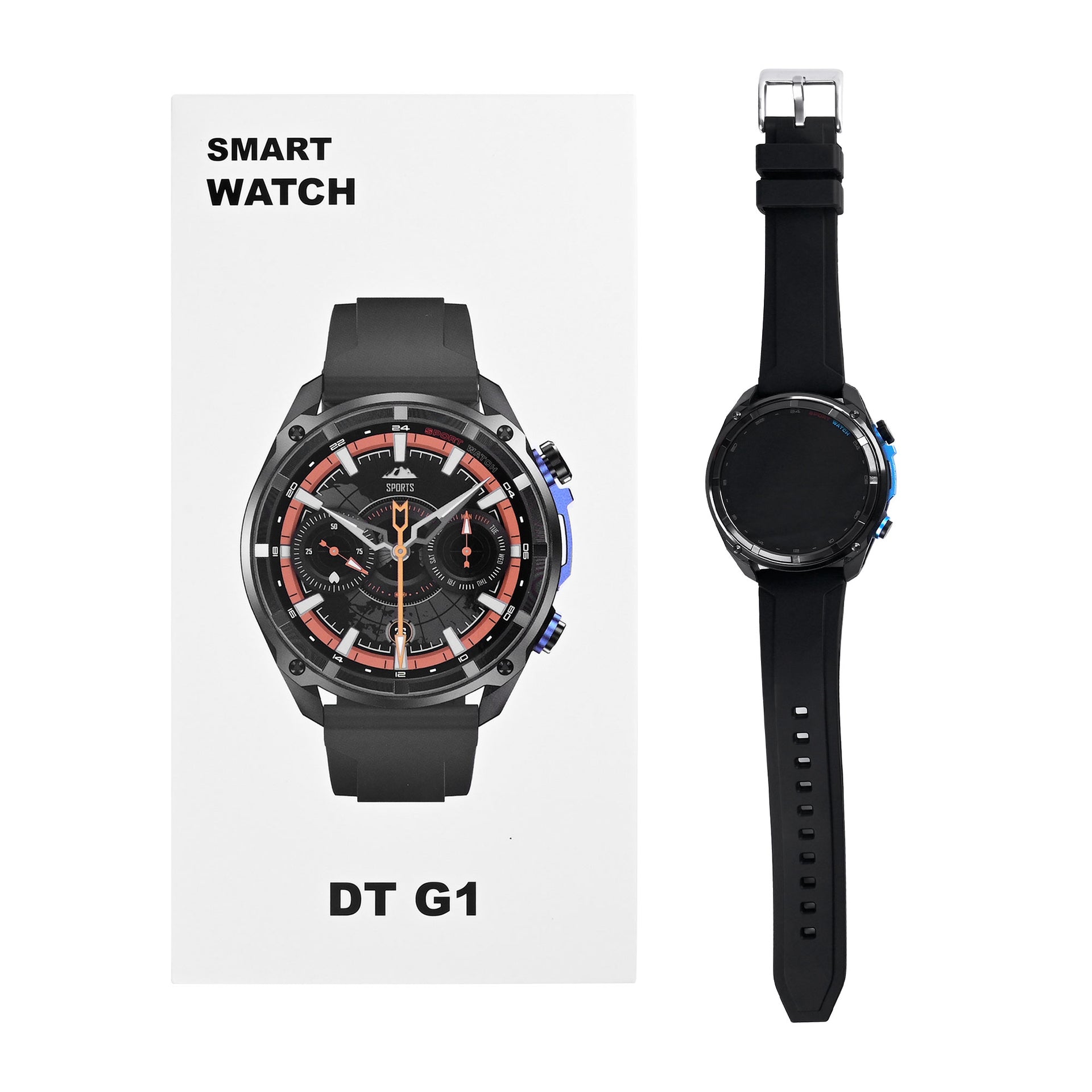 DTNO 1  DT-G1 GPS Smart Watch Black