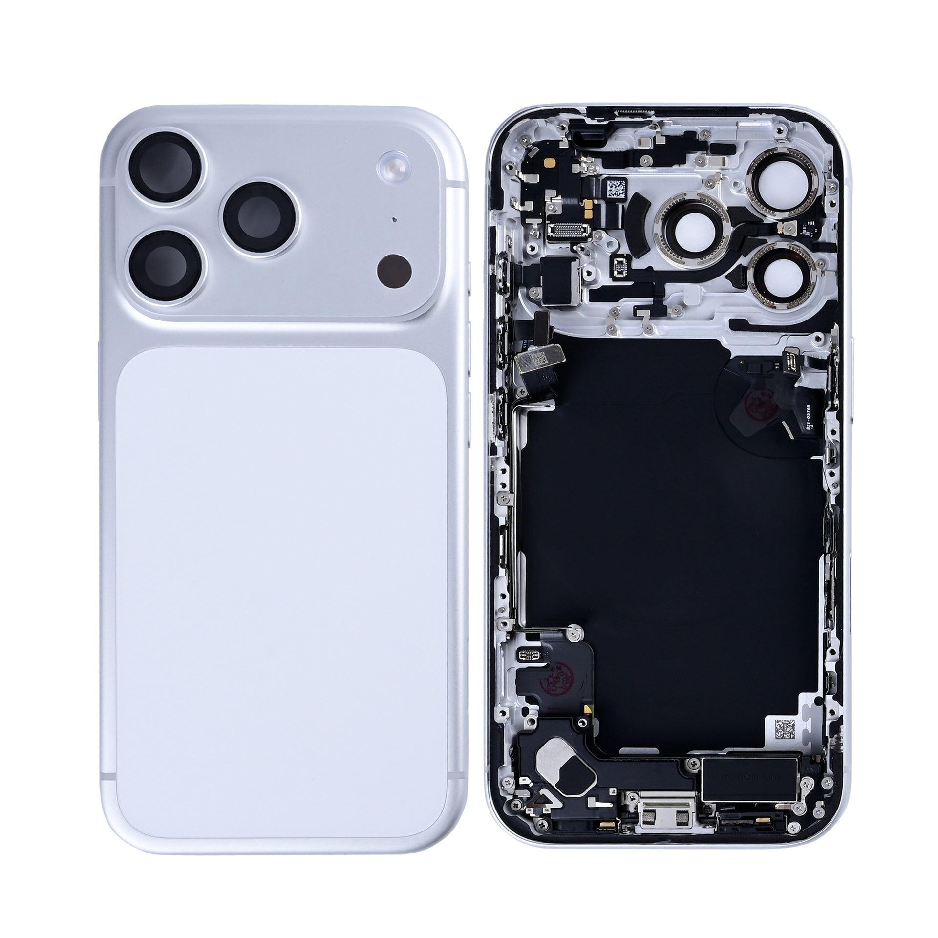 For Apple iPhone 17 Pro Housing With Small Parts Silver Pulled