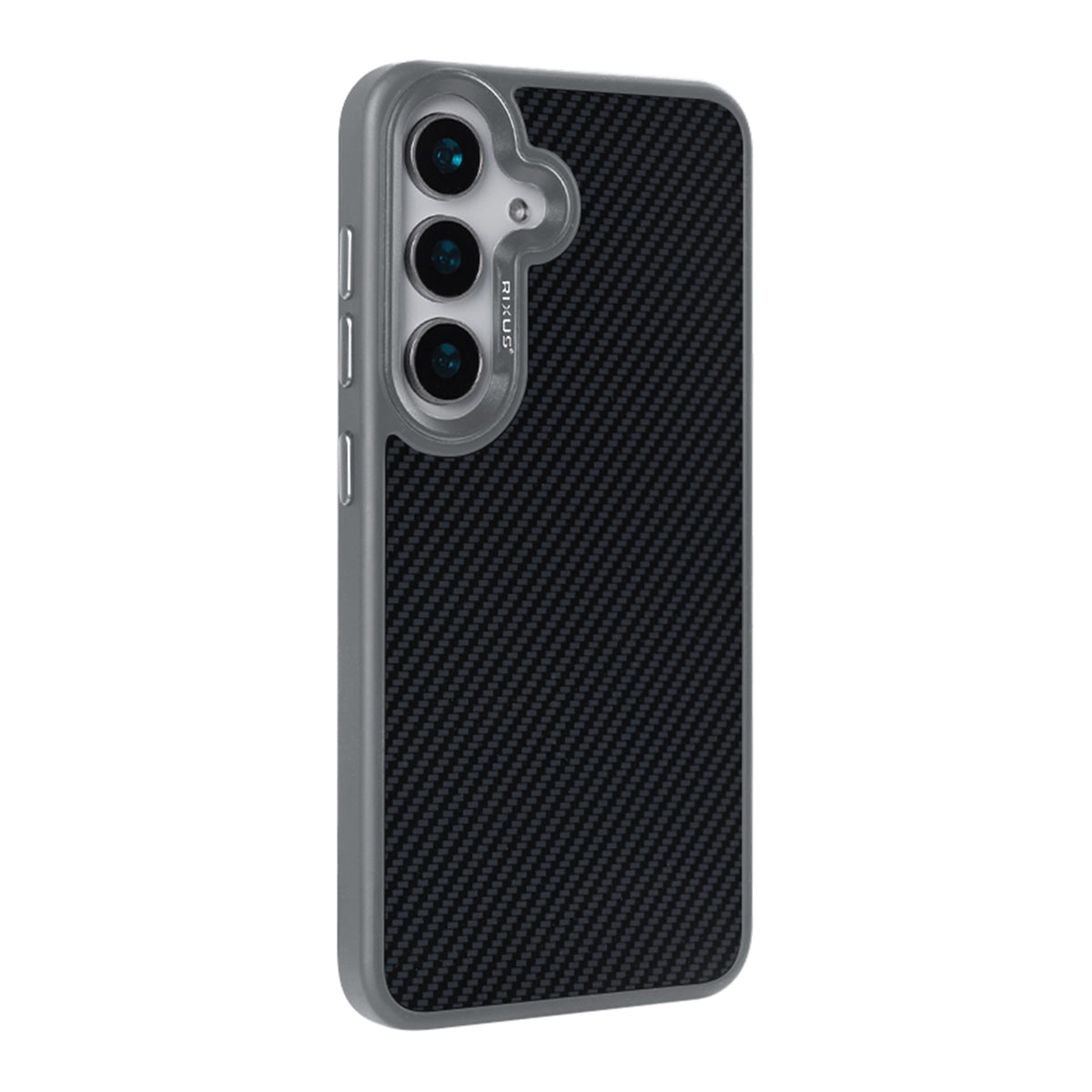 Rixus Mag Carbon With MagSafe Compatible For Samsung Galaxy S26 Plus Titanium Grey