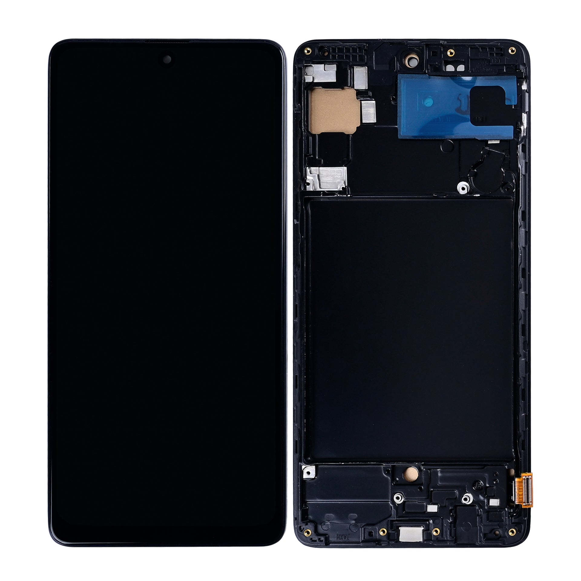 Samsung Galaxy A71 4G A715F Display And Digitizer With Frame Prism Crush Black In-Cell