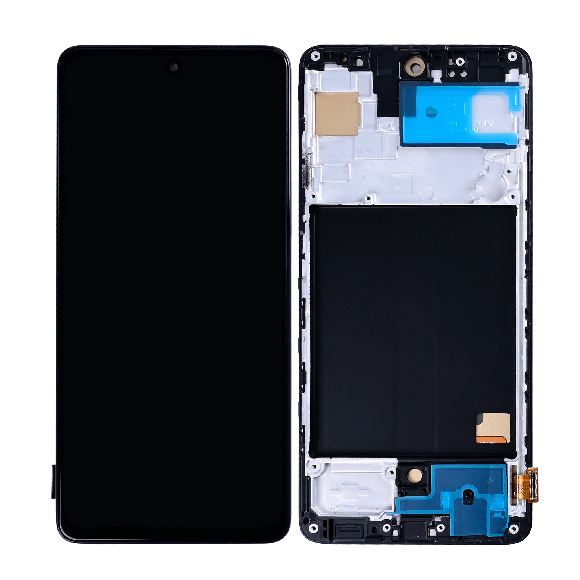 Samsung Galaxy A51 4G A515F Display And Digitizer With Frame Prism Crush Black In-Cell
