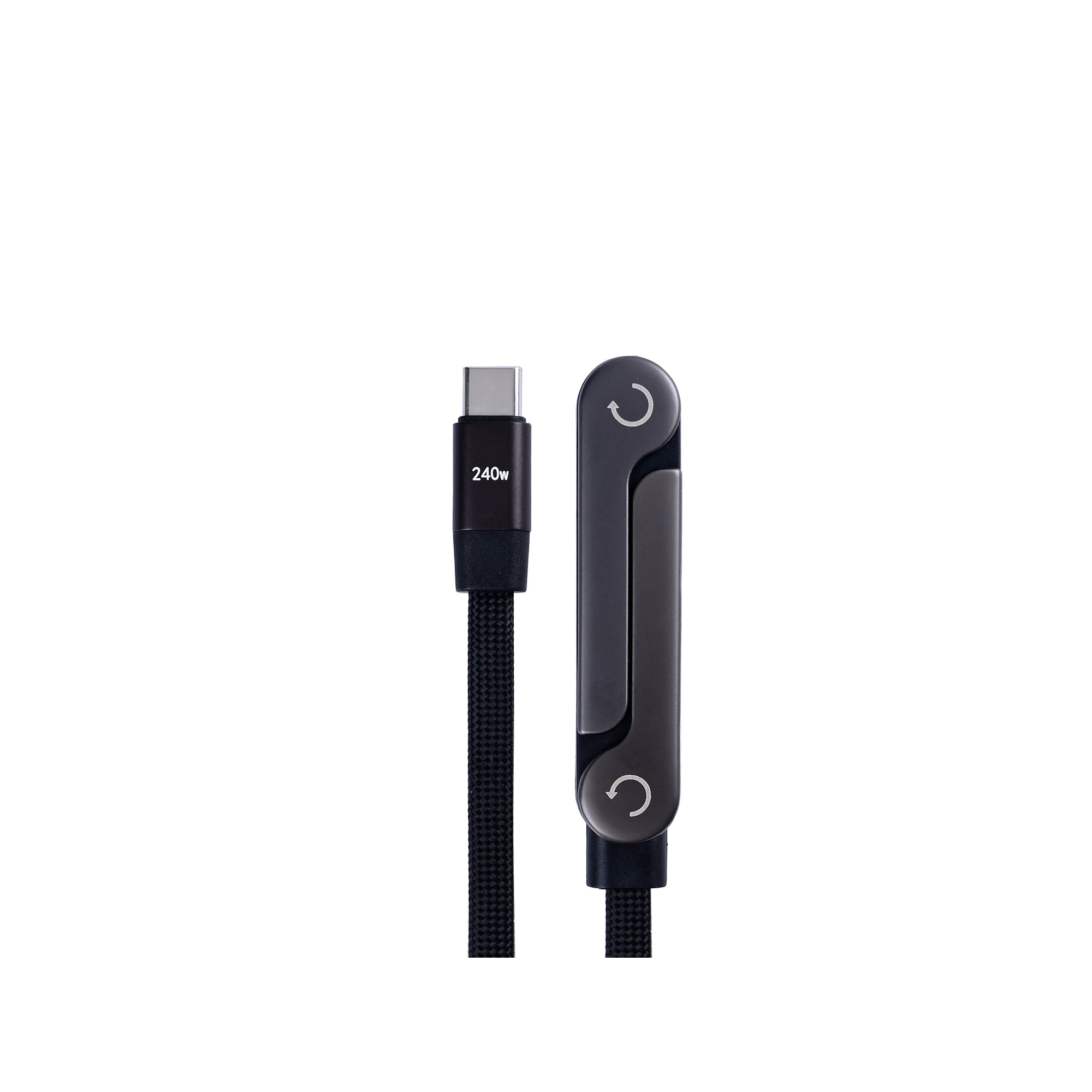 Data Cable USB-C To USB-C With Foldable Holder 150cm Black Retail Box