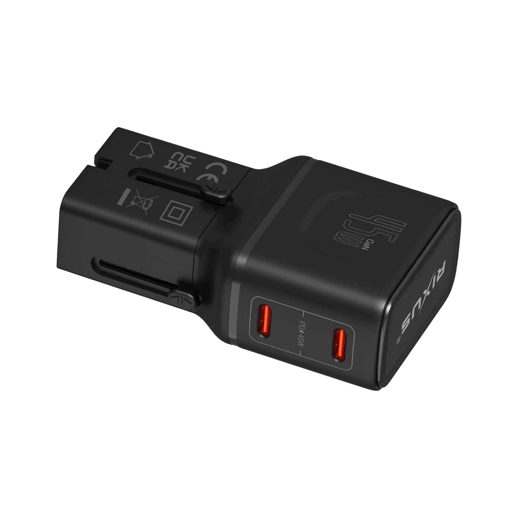Rixus RXTA01 World Travel Charger 45W Black
