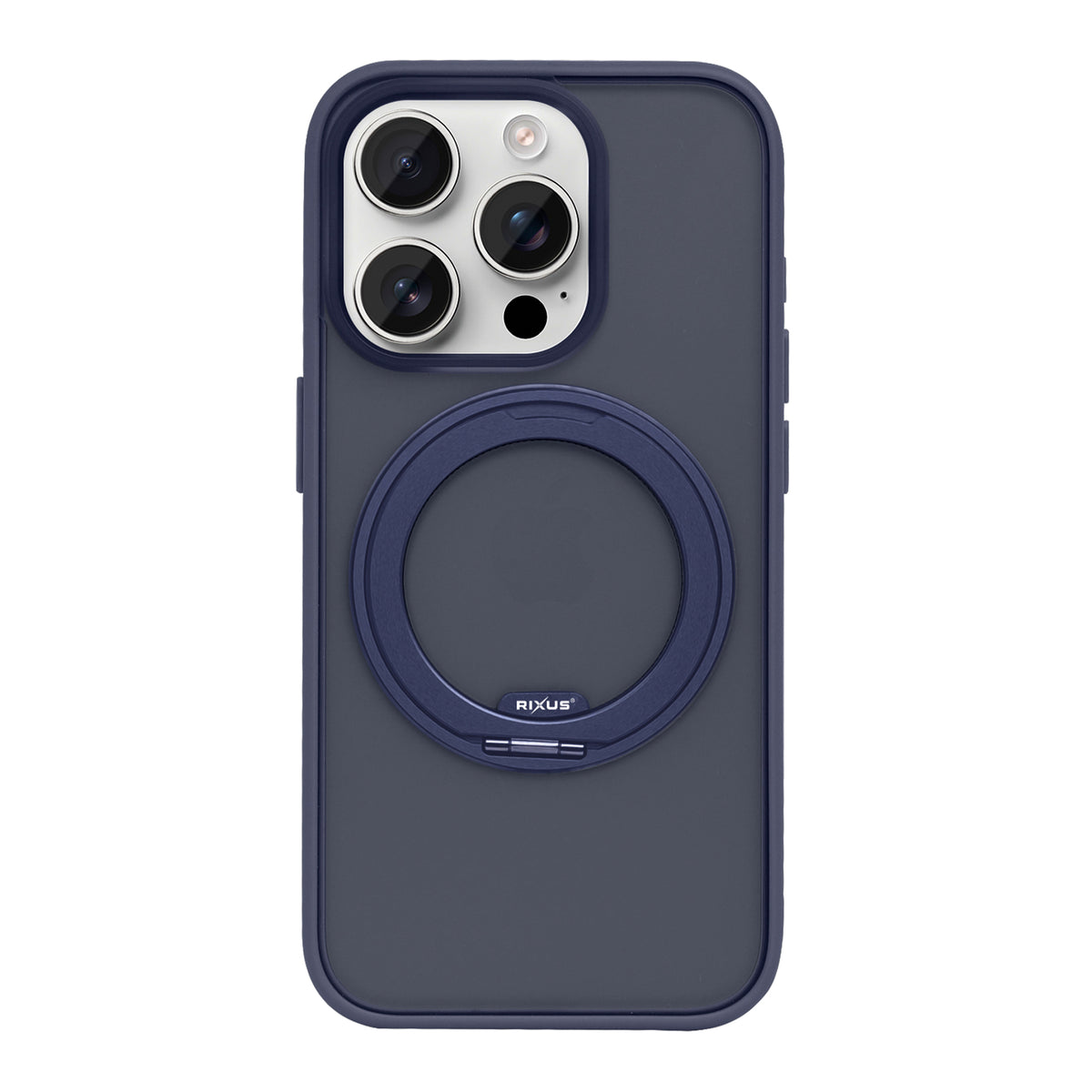 Rixus SnapGrip 360 Case For Apple iPhone 15 Pro Max Blue