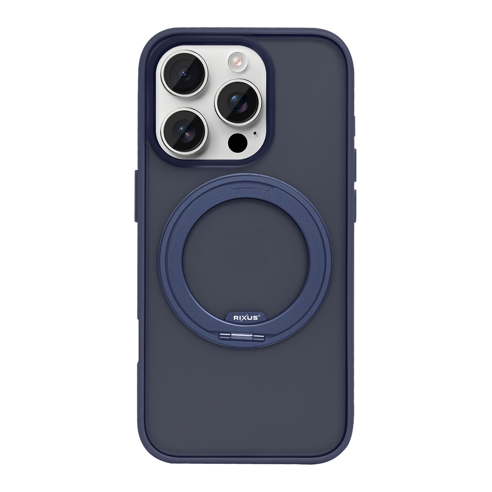 Rixus SnapGrip 360 Case For Apple iPhone 16 Pro Blue