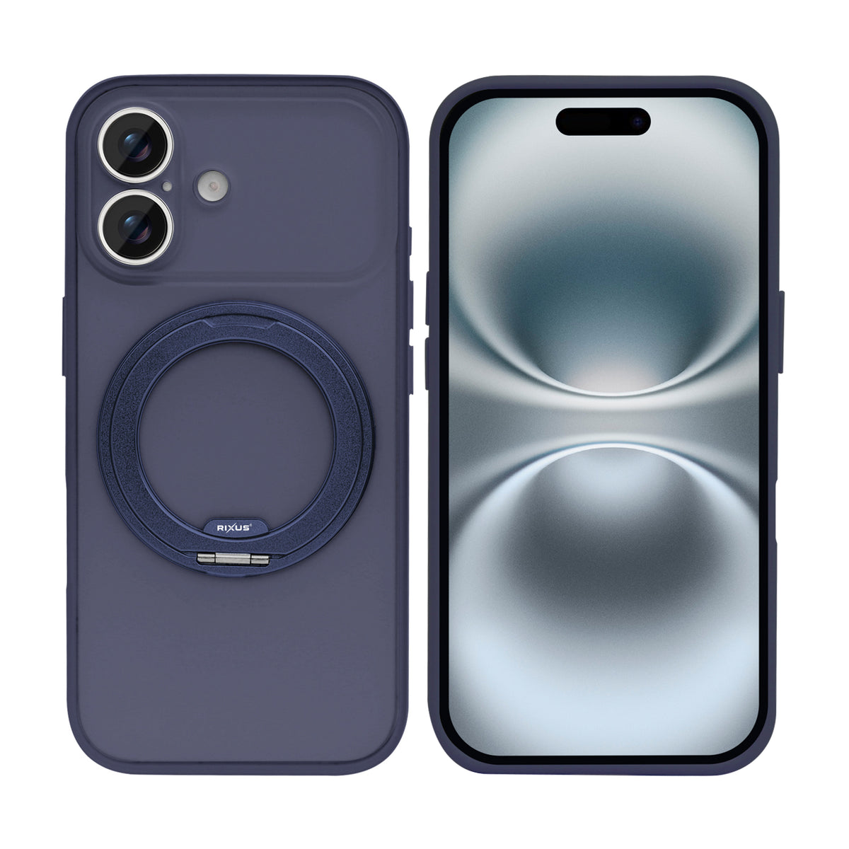 Rixus SnapGrip 360 Case For Apple iPhone 17 Blue
