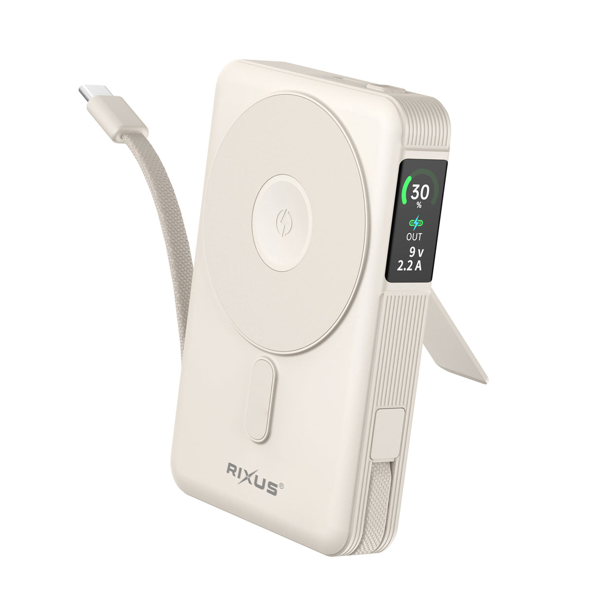 Rixus RXPB77C MagSafe Compatible Powerbank 10000 mAh 35W Beige