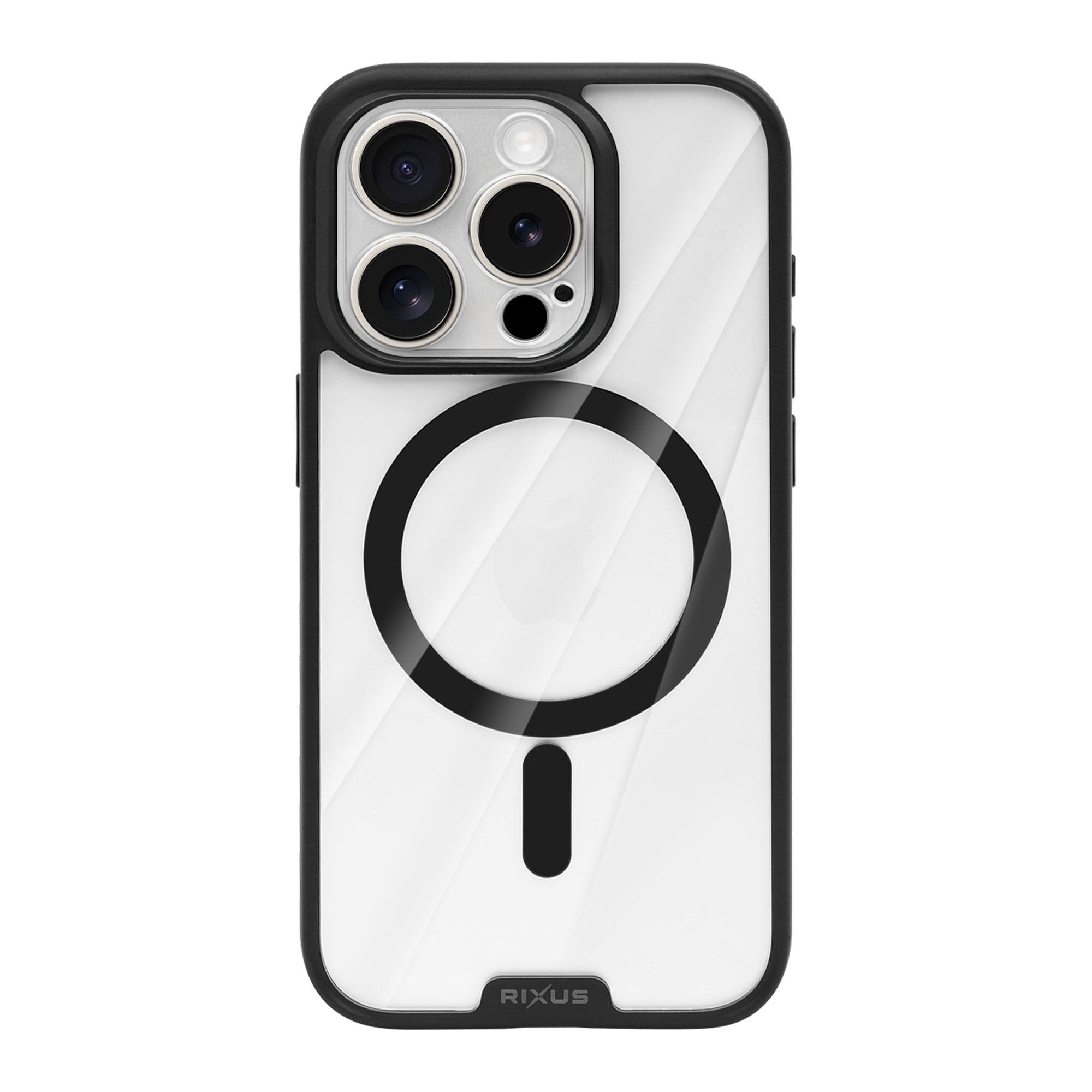 Rixus Crystal Amber Case For Apple iPhone 15 Pro Max Black