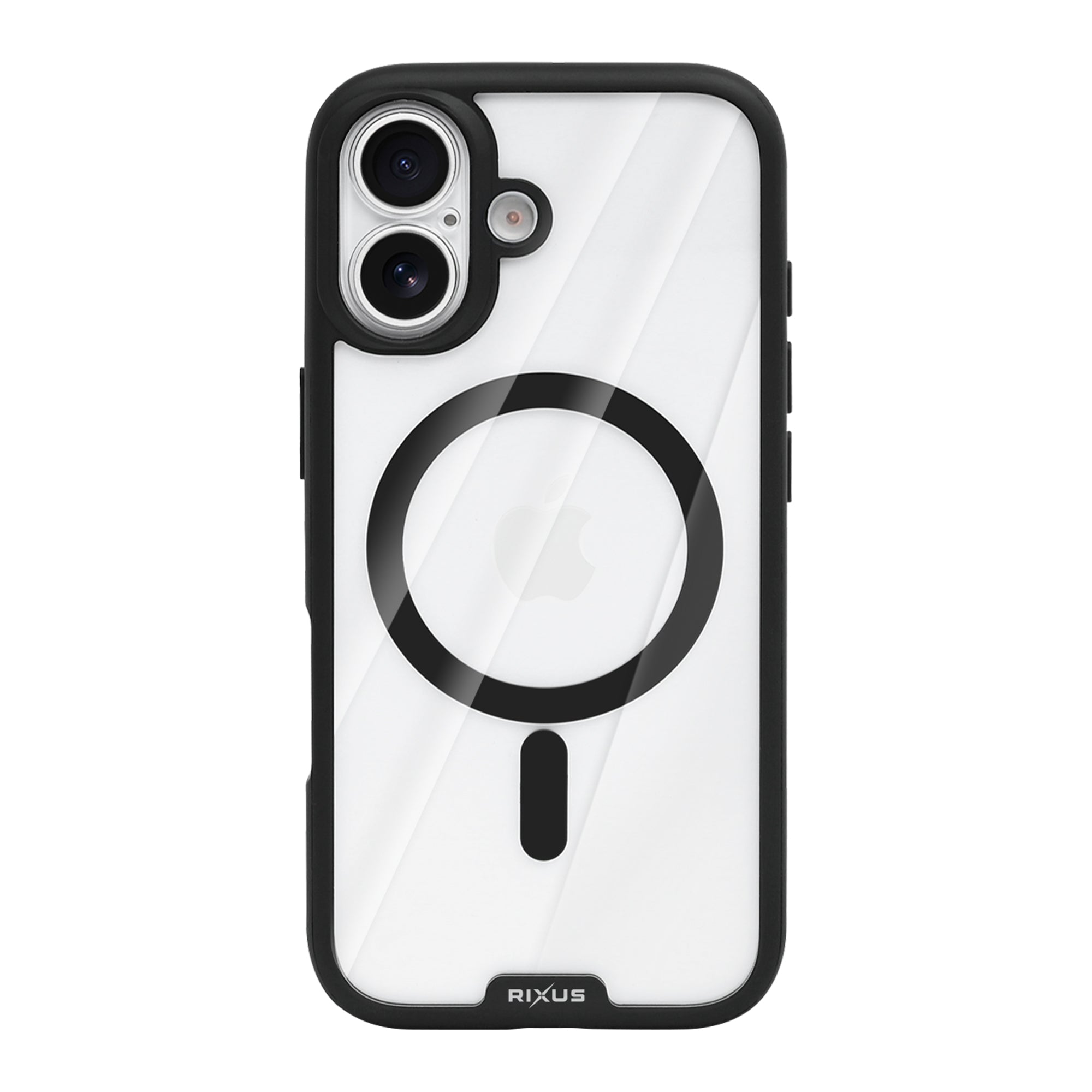 Rixus Crystal Amber Case For Apple iPhone 16 Black