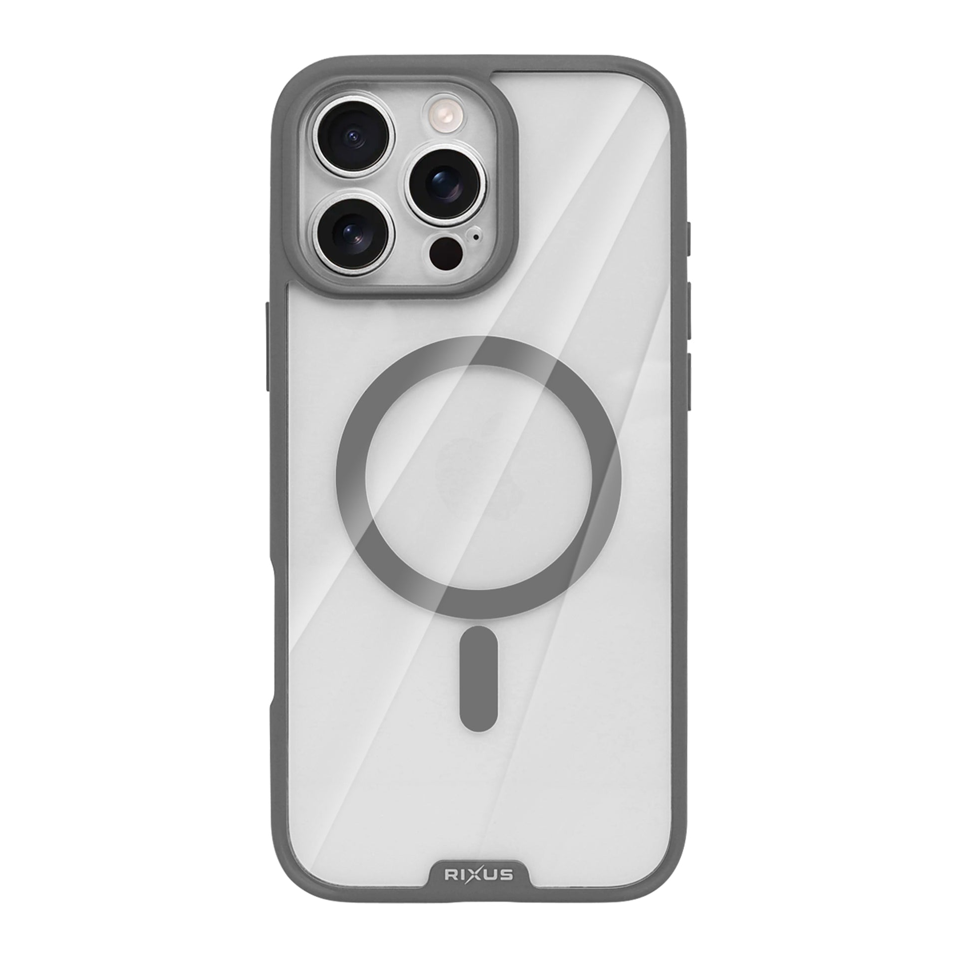Rixus Crystal Amber Case For Apple iPhone 16 Pro Grey