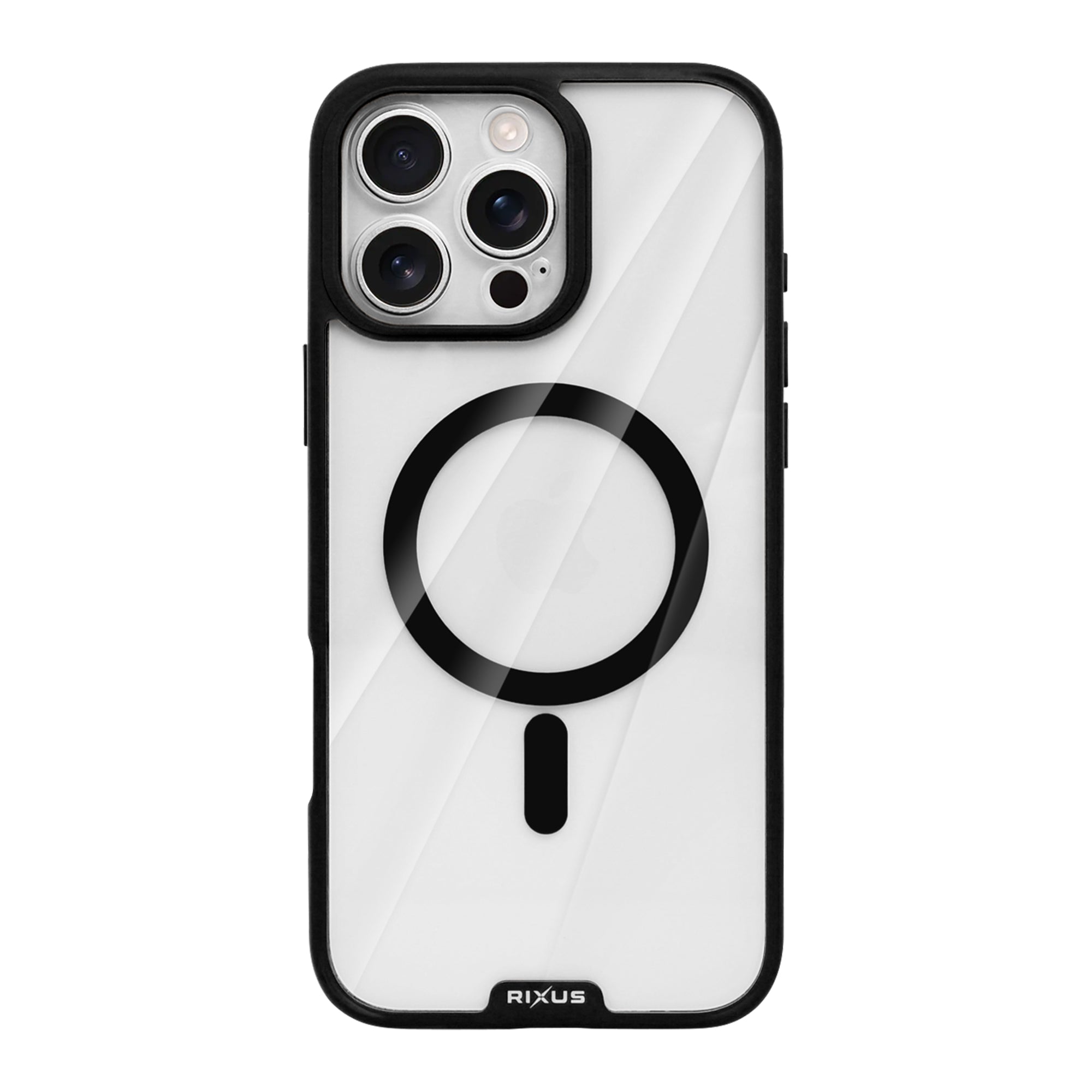 Rixus Crystal Amber Case For Apple iPhone 16 Pro Max Black