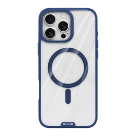 Rixus Crystal Amber Case For Apple iPhone 16 Pro Max Blue