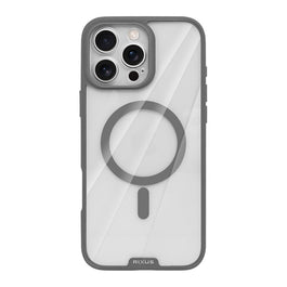 Rixus Crystal Amber Case For Apple iPhone 16 Pro Max Grey
