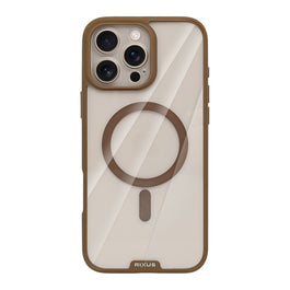 Rixus Crystal Amber Case For Apple iPhone 16 Pro Max Desert Gold