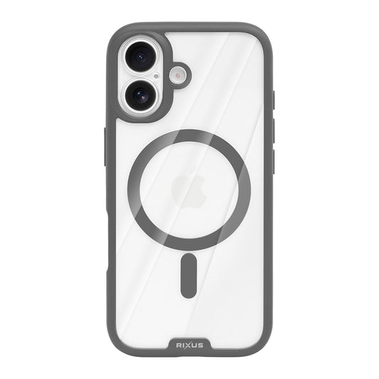 Rixus Crystal Amber Case For Apple iPhone 17 Grey