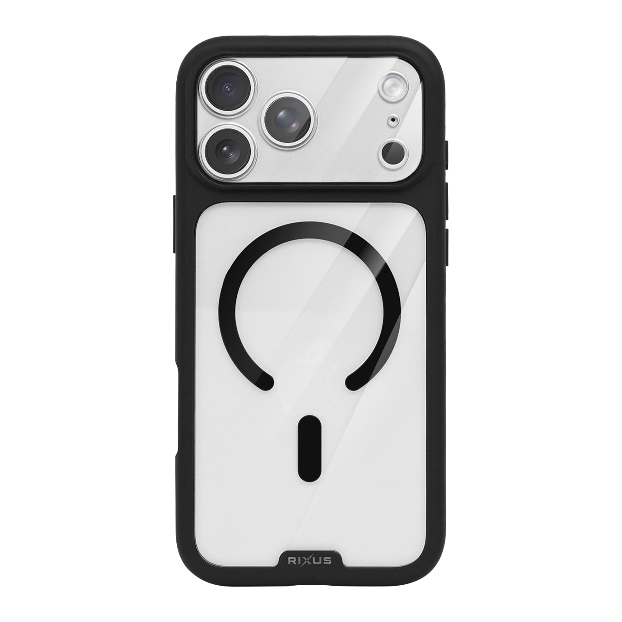 Rixus Crystal Amber Case For Apple iPhone 17 Pro Max Black