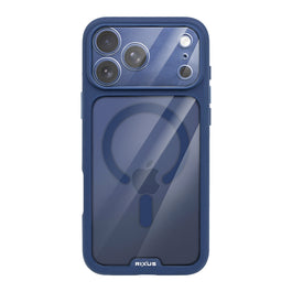 Rixus Crystal Amber Case For Apple iPhone 17 Pro Max Blue