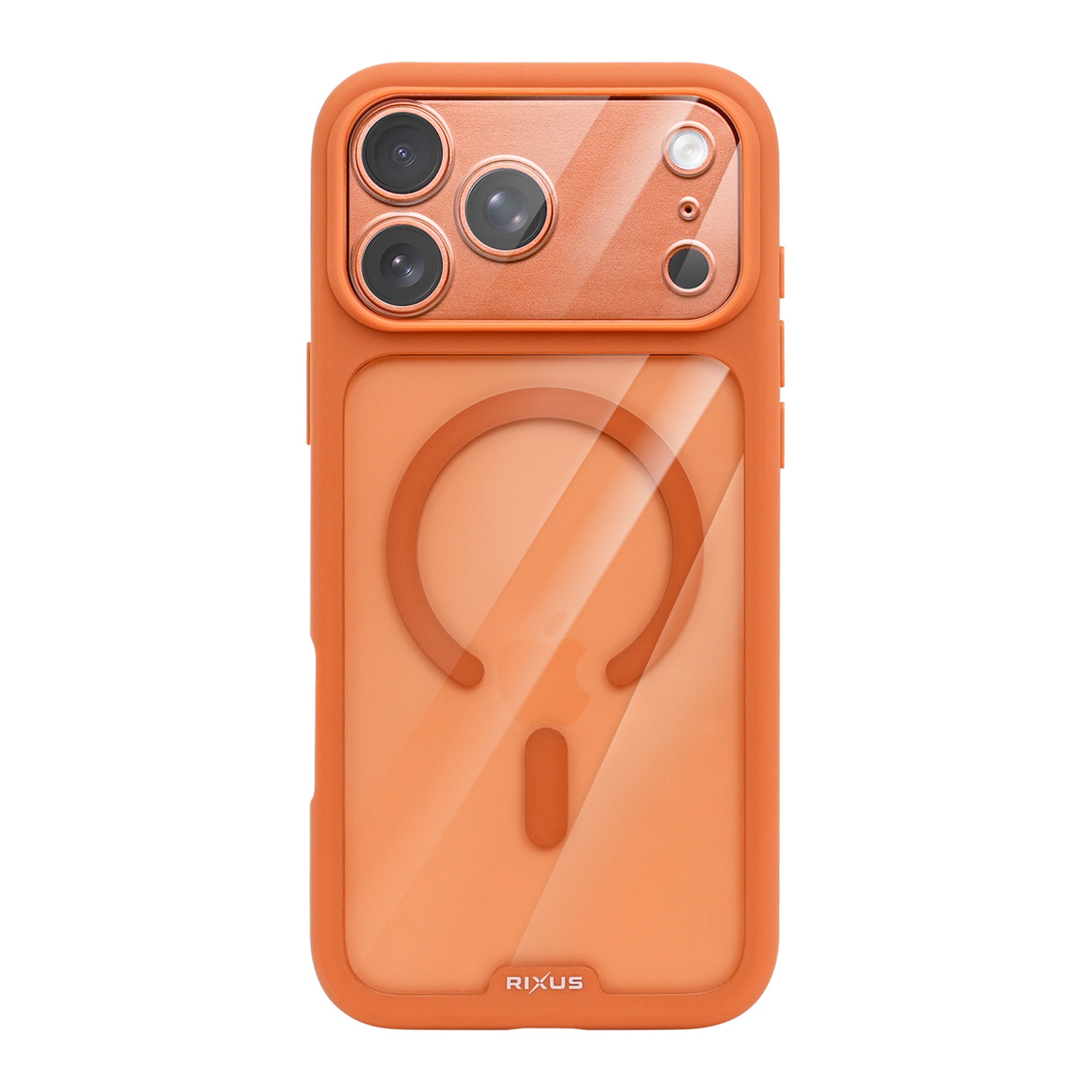 Rixus Crystal Amber Case For Apple iPhone 17 Pro Max Orange