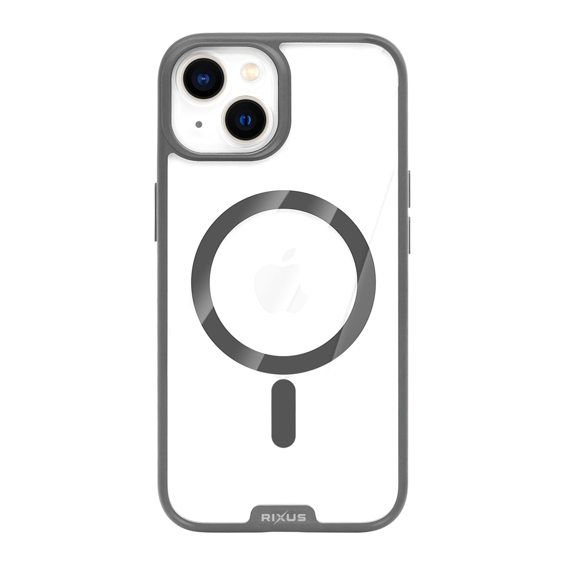 Rixus Crystal Amber Case For Apple iPhone 13 Grey