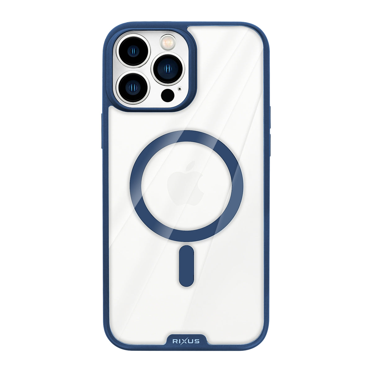 Rixus Crystal Amber Case For Apple iPhone 13 Pro Max Blue
