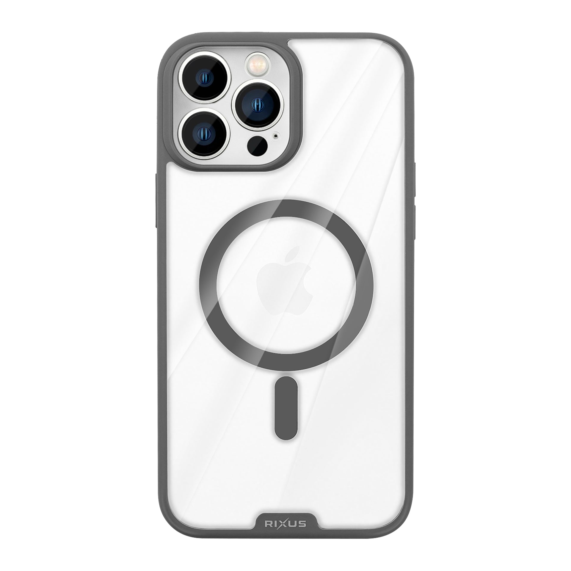 Rixus Crystal Amber Case For Apple iPhone 13 Pro Max Grey