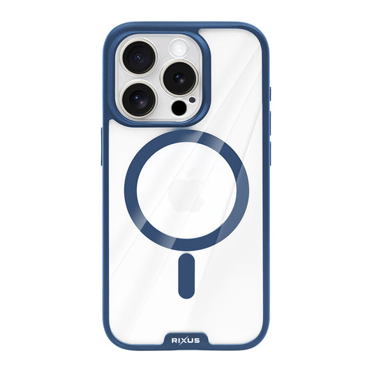 Rixus Crystal Amber Case For Apple iPhone 14 Pro Max Blue