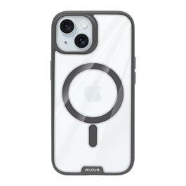 Rixus Crystal Amber Case For Apple iPhone 15 Grey